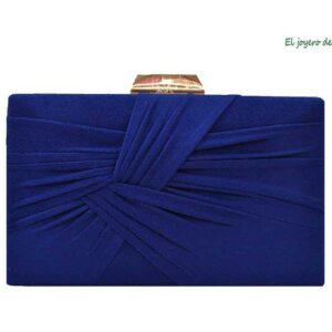 Clutch azul marino frunce
