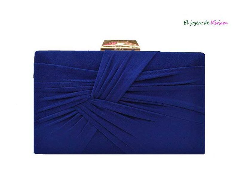 Clutch azul marino frunce