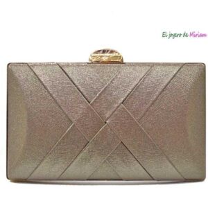 Clutch oro envejecido trenza