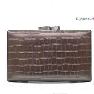 Bolso clutch plata envejecida