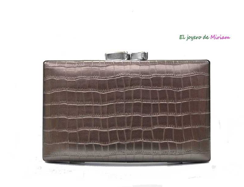 Bolso clutch plata envejecida