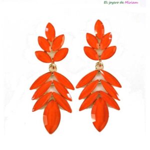 Pendientes hojas naranjas