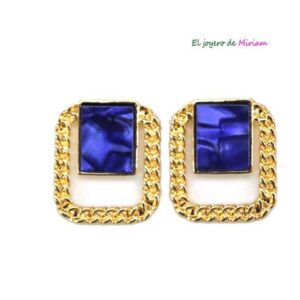 Pendientes azul eléctrico