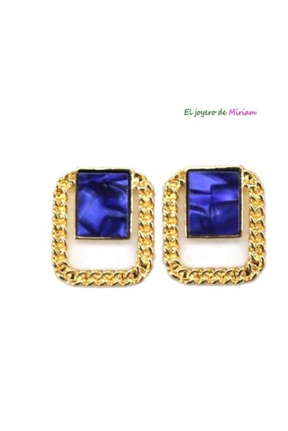 Pendientes azul eléctrico