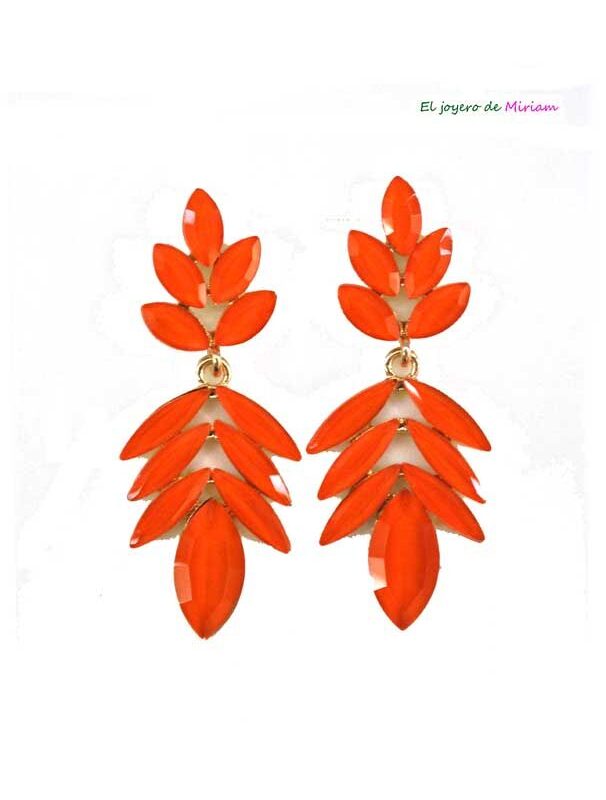 Pendientes hojas naranjas