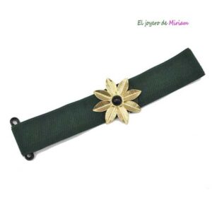 Cinturón o fajín verde botella