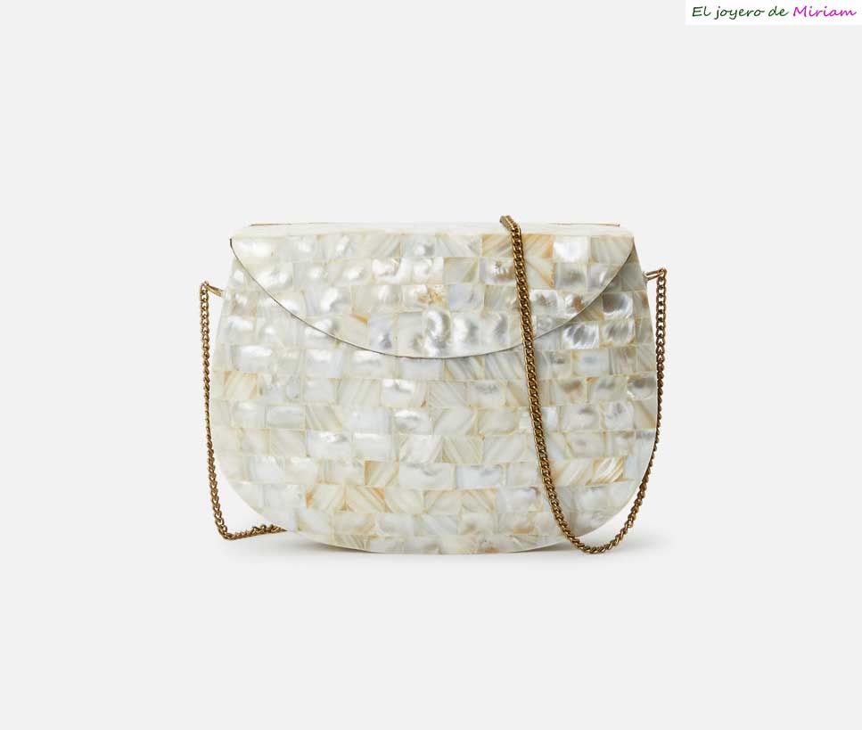 moderadamente Arancel Ahorro Bolso clutch nácar blanco perla - El joyero de Miriam