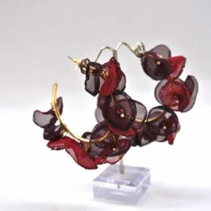 Aros granates flores