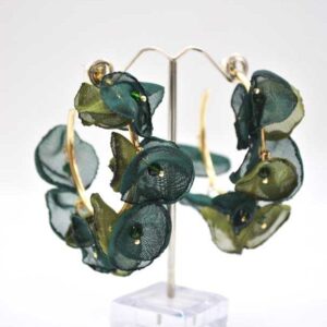 Aros verde botella flores