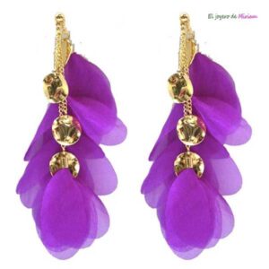 Pendientes bugamvillas pétalos