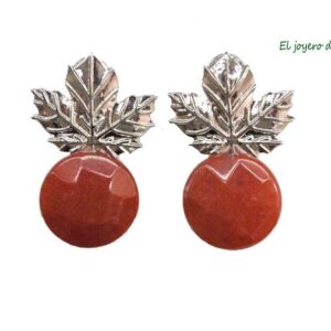 Pendientes piedras teja