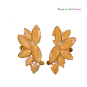 Pendientes mostaza cristal