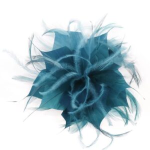 Flor tocado azul petróleo
