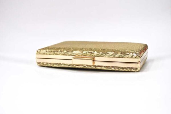 Bolso clutch dorado lentejuelas - Imagen 2