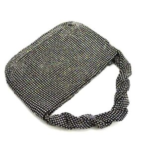 Bolso negro malla brillantes