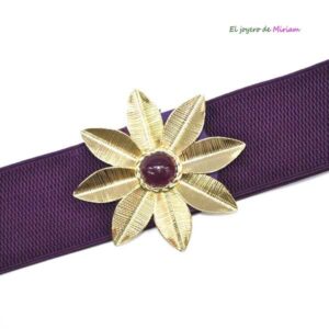Cinturón o fajín berenjena