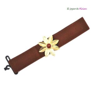 Cinturón o fajín naranja teja