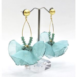Pendientes pétalos turquesas