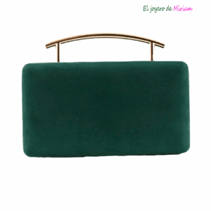 Clutch verde botella asa