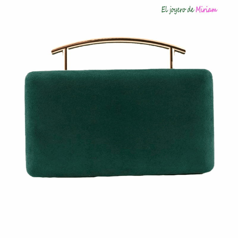 Clutch verde botella asa