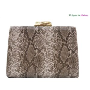Clutch animal print marrón