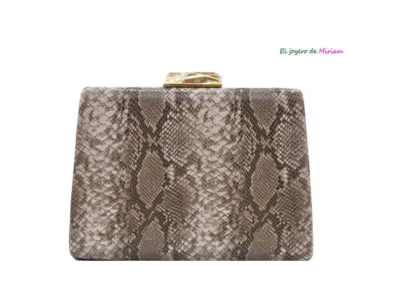 Clutch animal print marrón