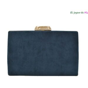 Bolso clutch antelina petróleo