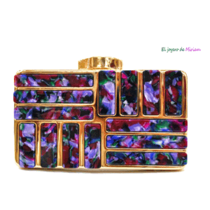 Bolso clutch nácar multi malva