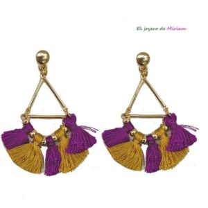 Pendientes mostazas y bugamvillas