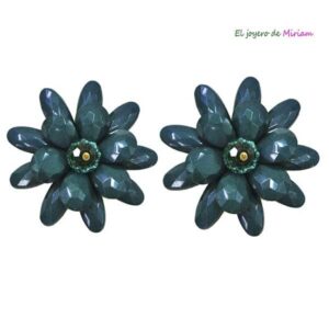 Maxi pendientes aguamarina