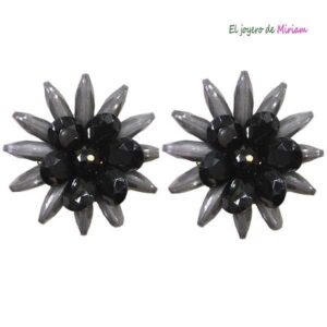 Maxi pendientes negros y grises