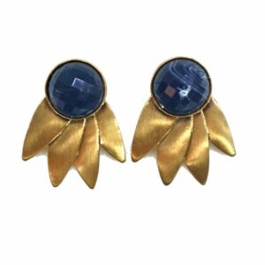 Pendientes azul petróleo