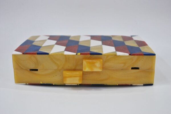 Clutch madera mosaicos multicolor - Imagen 3
