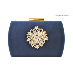 Clutch petróleo con pedrería