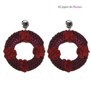 Aros granates flores