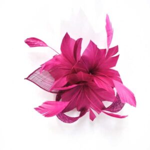 Tocado pequeño rosa fresa