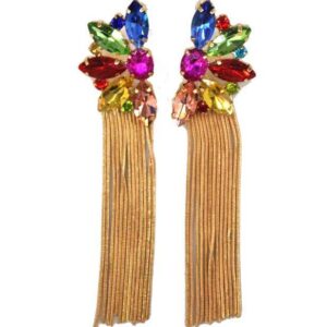 Pendientes multicolor cadenas