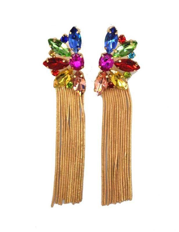 Pendientes multicolor cadenas
