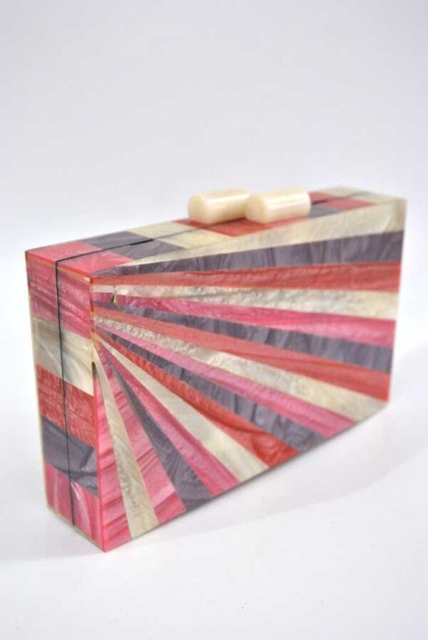 Bolso clutch resina rayas - Imagen 4