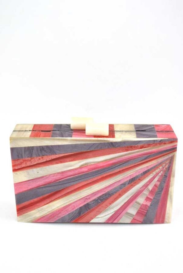 Bolso clutch resina rayas - Imagen 2