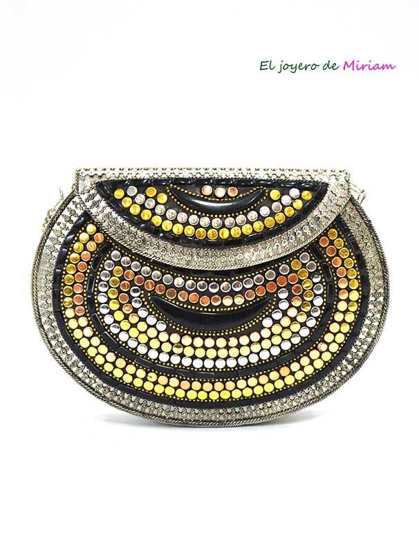 Clutch latón plata, oro y cobre