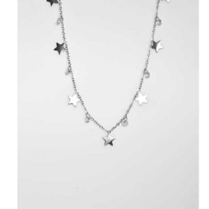 Colgante plateado estrellas