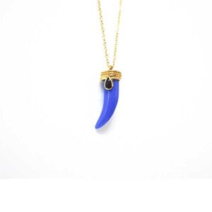 Colgante cuerno azul