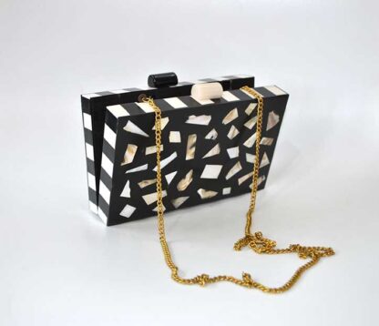 Bolso clutch madera y nácar - Imagen 6