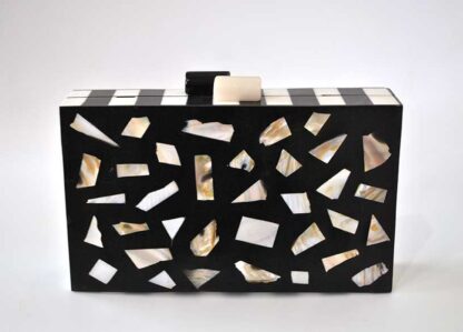 Bolso clutch madera y nácar - Imagen 3