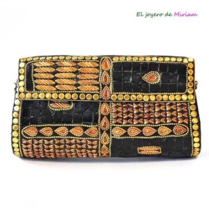 Bolso clutch latón y resina