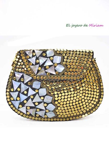 Clutch dorado con nácar