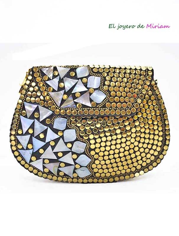 Clutch dorado con nácar