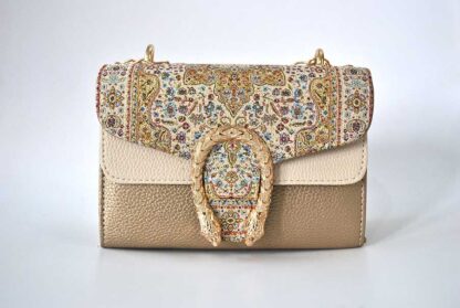 Bolso dorado étnico
