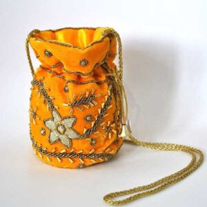 Bolso bombonera mostaza